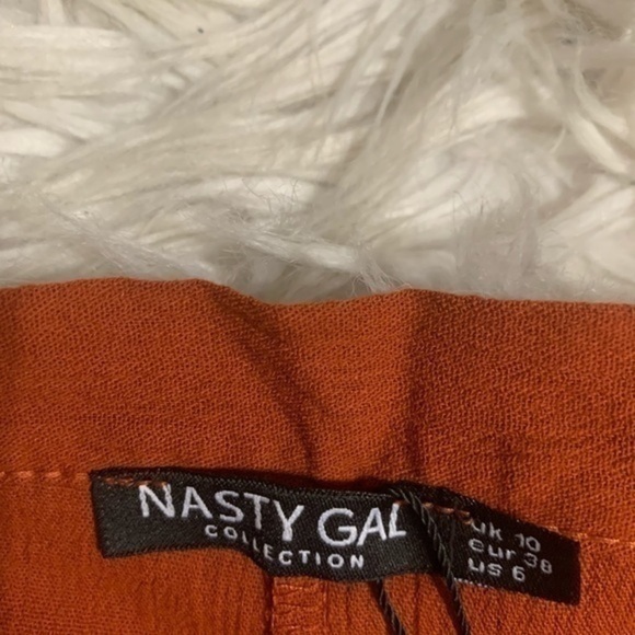 Nasty Gal Rust Ruffle Cover Up Mini Skirt Size 6 - Picture 8 of 9